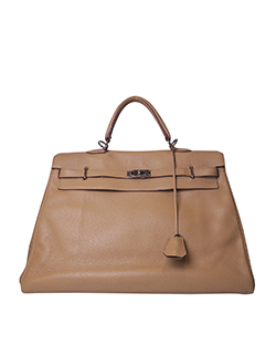 Travel Kelly 50 Taurillon Clemence Leather in Alezan, [L] 58, db/s/k/p/c,3